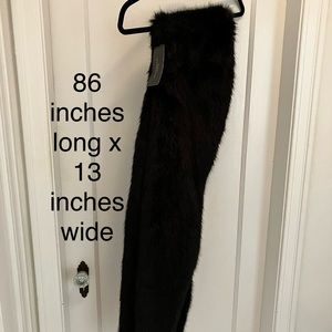 Black super long faux fur stole/wrap. Brand new with tags.